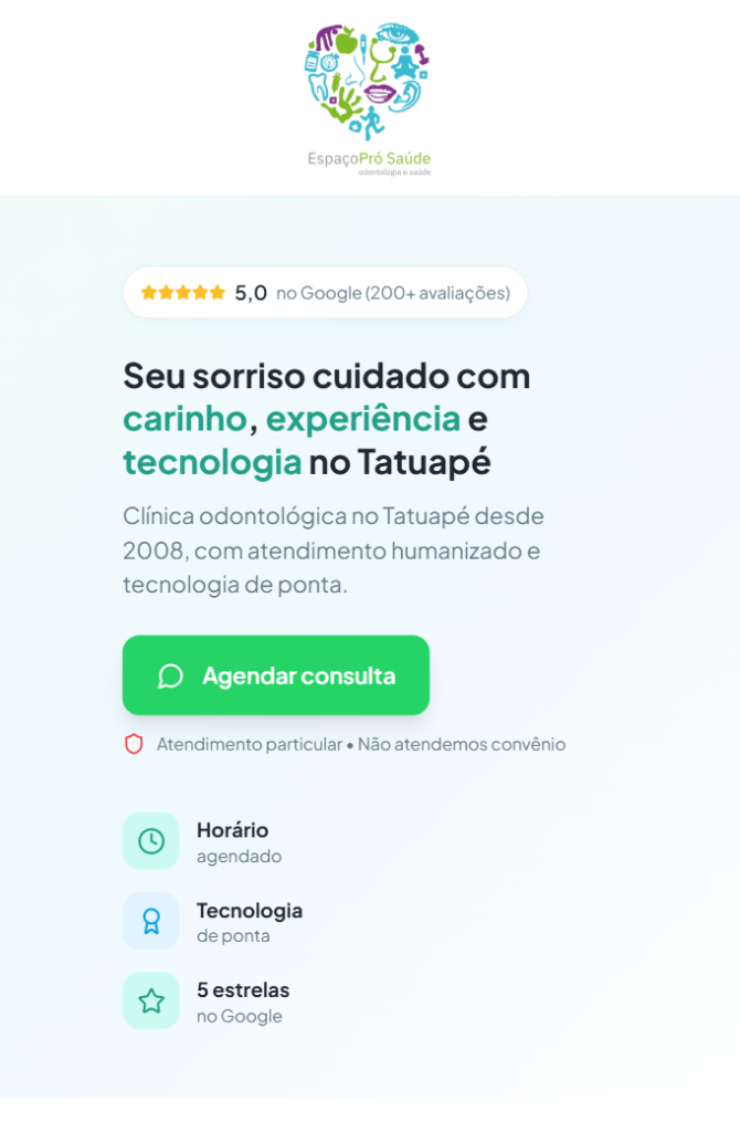 Site Espaço Pró Saúde